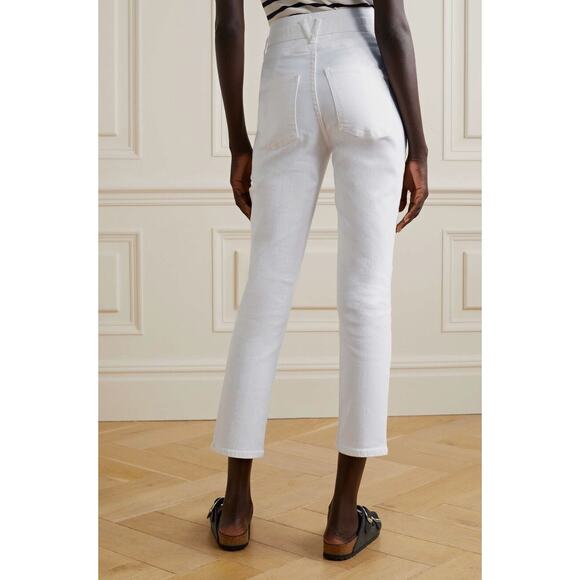 Veronica Beard Logan Slim Straight Jeans White - Picture 3 of 10